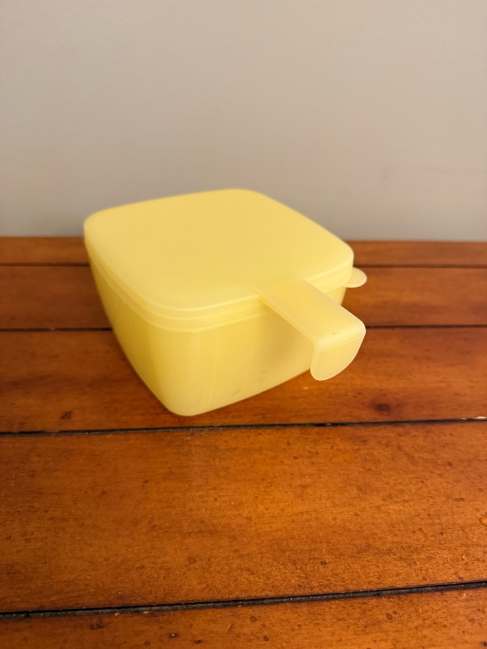 Tupperware Cheese Slice Singles Keeper Forget-Me-Not Square Hanging Yellow